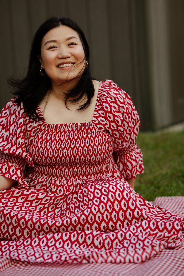 Scarlet Ikat dress